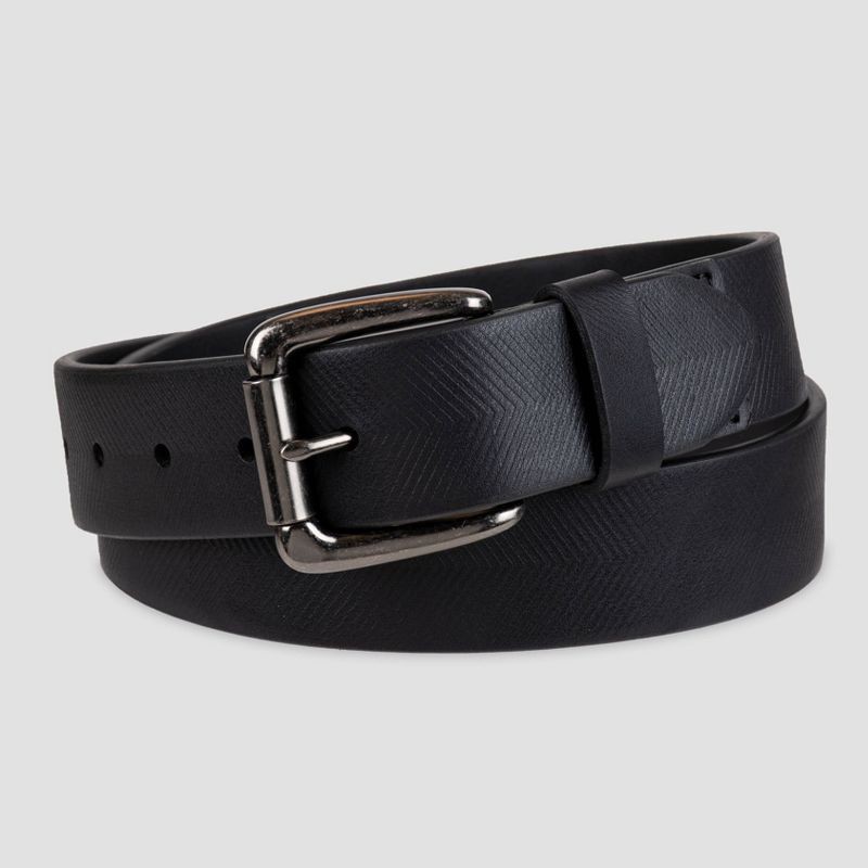 slide 1 of 5, DENIZEN from Levi's DENIZEN® from Levi's® Men's Embossed Chevron Belt - Black L, 1 ct