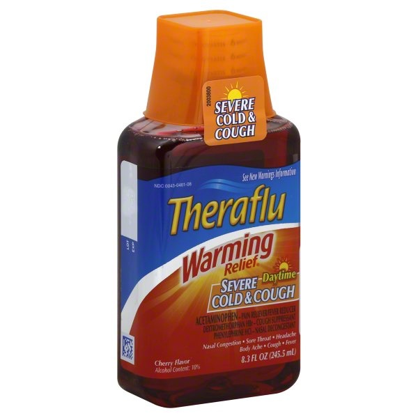 slide 1 of 1, Theraflu Severe Cold & Cough, Daytime, 8.3 fl oz