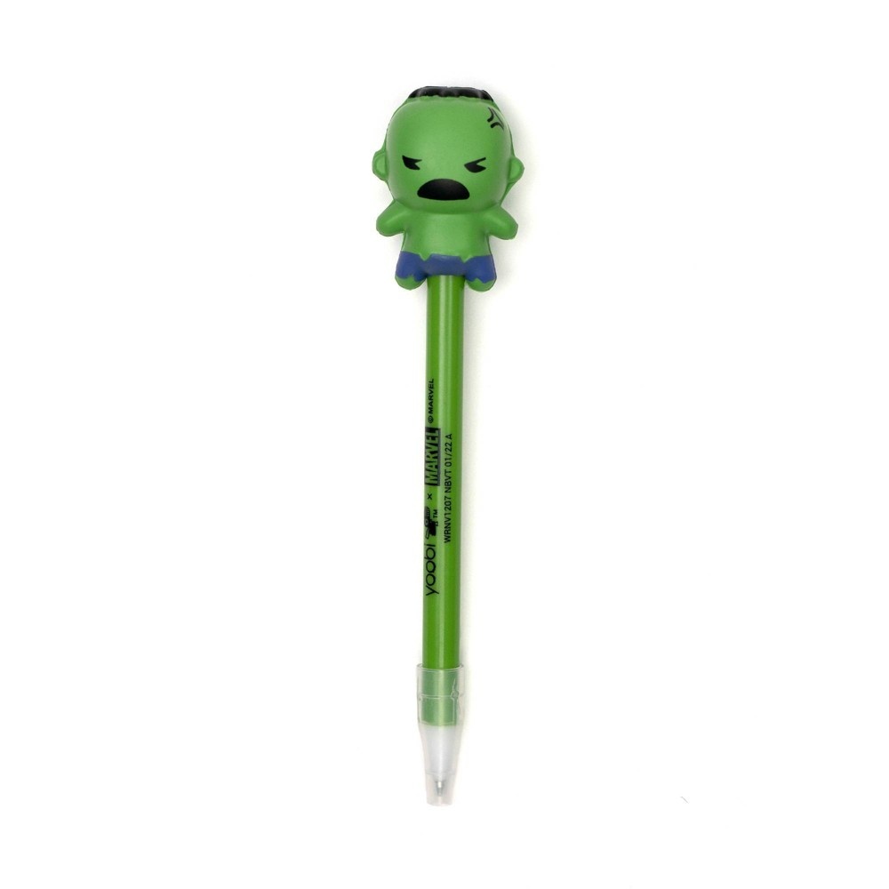 slide 2 of 6, Marvel Hulk Yoobi Novelty Ballpoint Pen Squishy Green, 1 ct