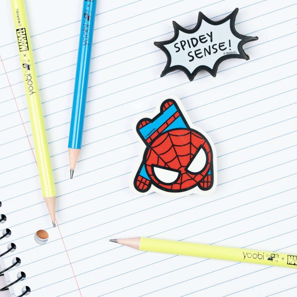 slide 3 of 6, Marvel Spider-Man Yoobi 2pk Eraser, 2 ct