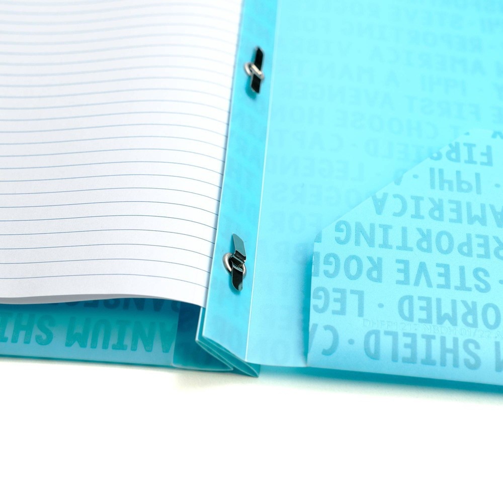 slide 3 of 5, Marvel Captain America Yoobi Plastic Folder with Prongs 2 Pocket Blue, 1 ct