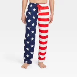Bioworld Men's Americana Flag Pajama Pants - Red XL