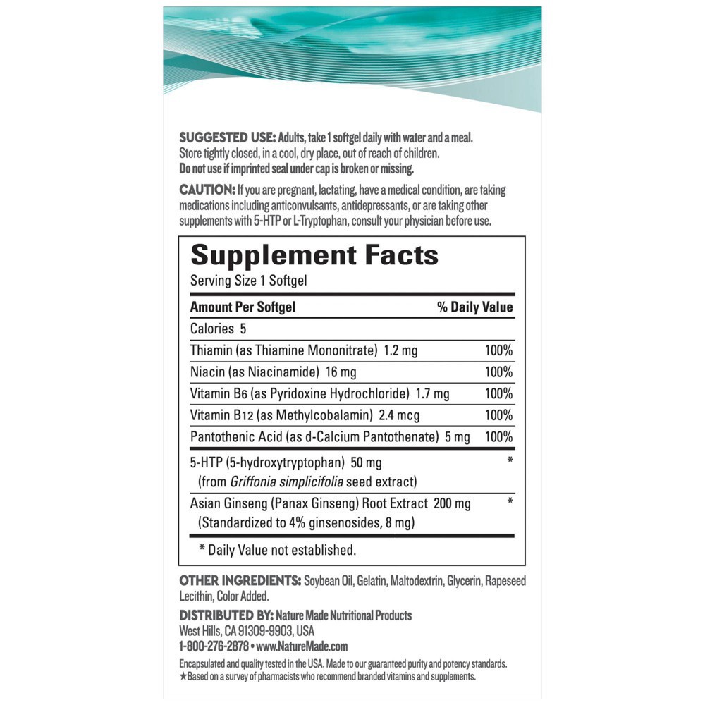 slide 4 of 5, Nature Made Wellblends 3-in-1 Blend Positive Mood & Energy Softgels - 24ct, 24 ct