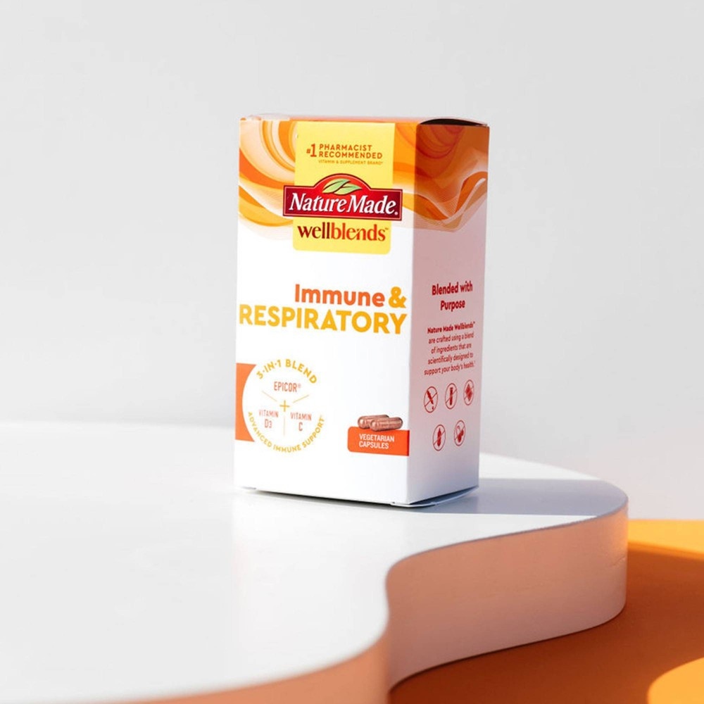 slide 2 of 6, Nature Made Wellblends 3-in-1 Blend Immune & Respiratory Capsules - 50ct, 50 ct