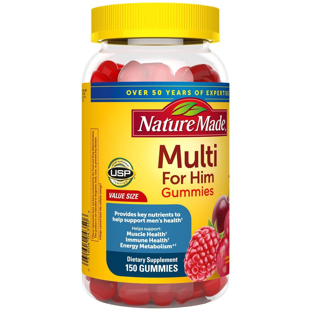 slide 3 of 5, Nature Made Multivitamin Gummies for Him - 150ct, 150 ct