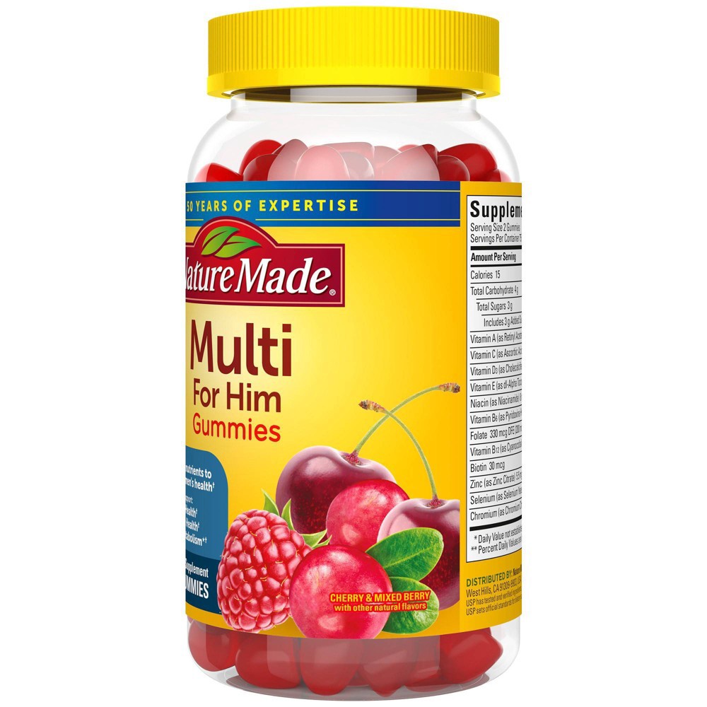 slide 4 of 5, Nature Made Multivitamin Gummies for Him - 150ct, 150 ct