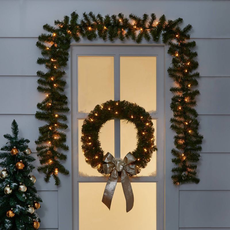 slide 2 of 3, Glitter Fabric Christmas Bow Gold - Wondershop™, 1 ct