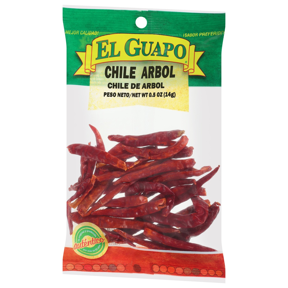 El Guapo Whole Arbol Chili Pods (Chile de Arbol Entero 0.5 oz Shipt