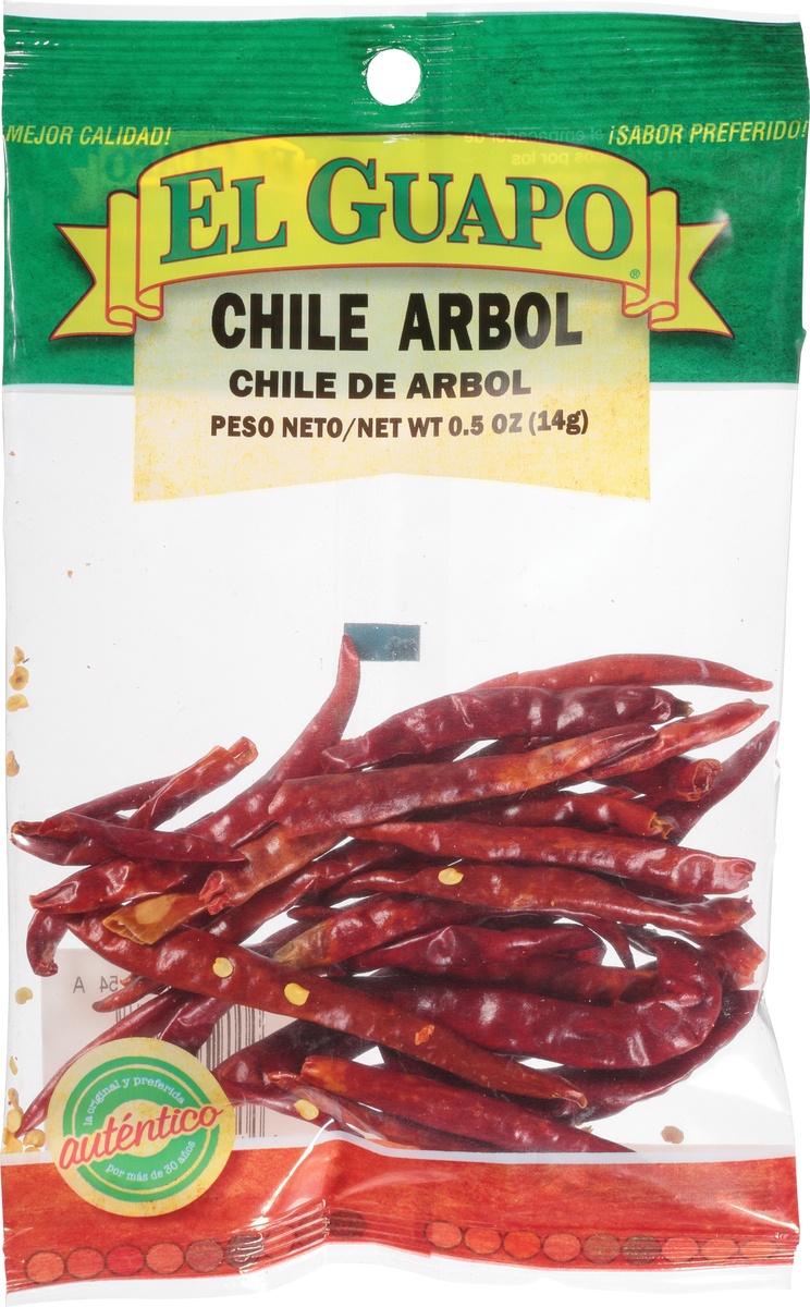 El Guapo Whole Arbol Chili Pods (Chile de Arbol Entero 0.5 oz Shipt