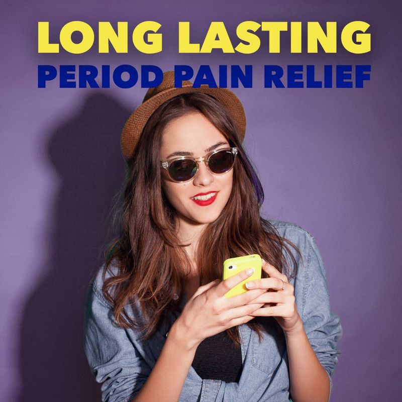 slide 3 of 12, Midol Menstrual Relief Long Lasting Pain Reliever Caplets with Acetaminophen for Menstrual Period Pain Symptoms - 20ct, 20 ct