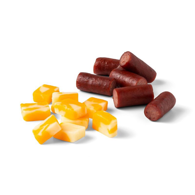 slide 3 of 5, Colby Jack Cheese & Turkey Sausage Protein Pack Quick Bite - 4.5oz/3ct - Good & Gather™, 3 ct; 4.5 oz