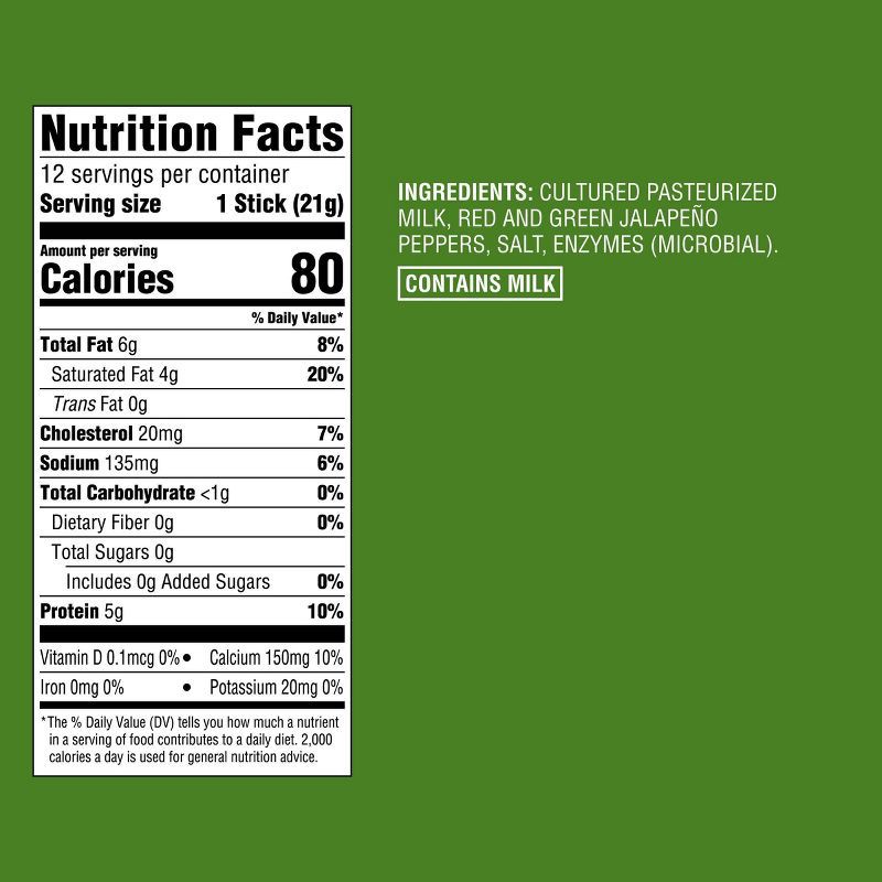 slide 5 of 5, Pepper Jack Cheese Sticks - 9oz/12ct - Good & Gather™, 12 ct; 9 oz