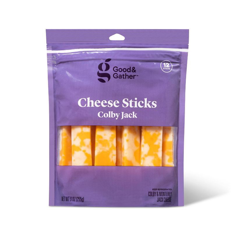 slide 1 of 4, Colby Jack Cheese Sticks - 9oz/12ct - Good & Gather™, 12 ct; 9 oz