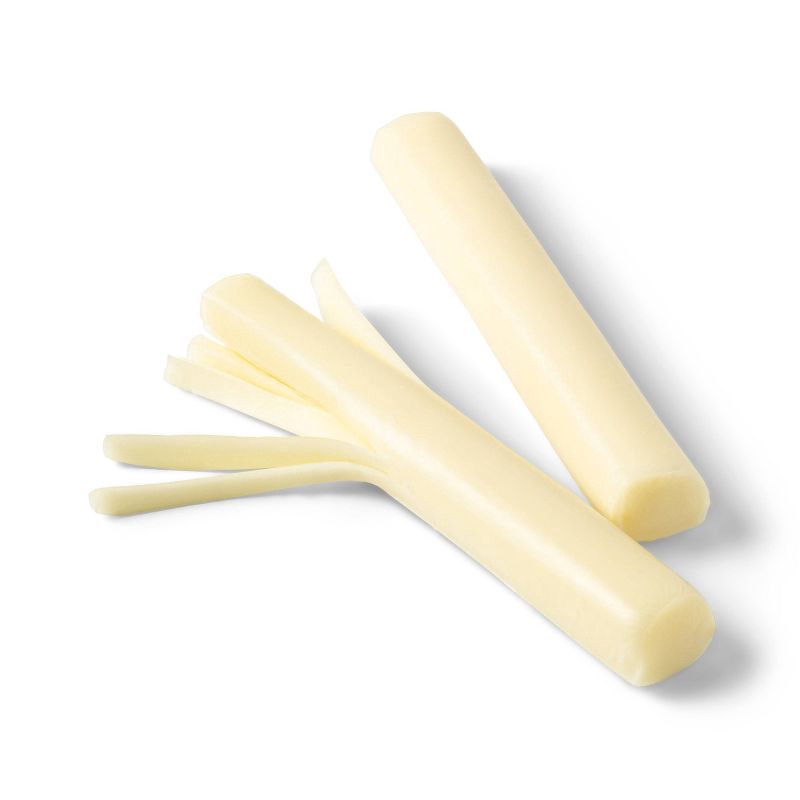 slide 4 of 4, Light Low-Moisture Part-Skim Mozzarella String Cheese - 12oz/12ct - Good & Gather™, 12 ct; 12 oz