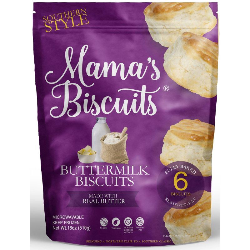 slide 1 of 1, Mama's Biscuits Frozen Signature Buttermilk Biscuits - 18oz/6ct, 6 ct; 18 oz