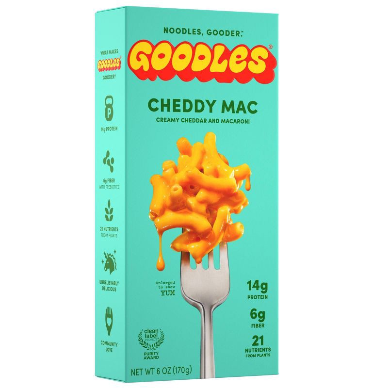 slide 1 of 4, Goodles Cheddy Mac Creamy Cheddar Protein Mac & Cheese - 6oz, 6 oz
