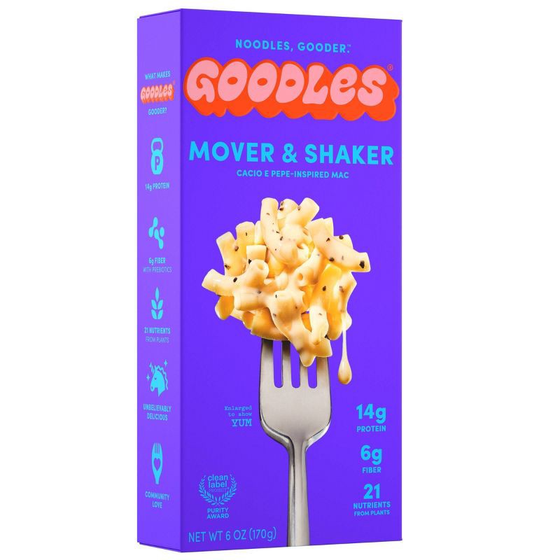 slide 1 of 4, Goodles Mover & Shaker Cacio E Pepe Inspired Protein Mac & Cheese - 6oz, 6 oz