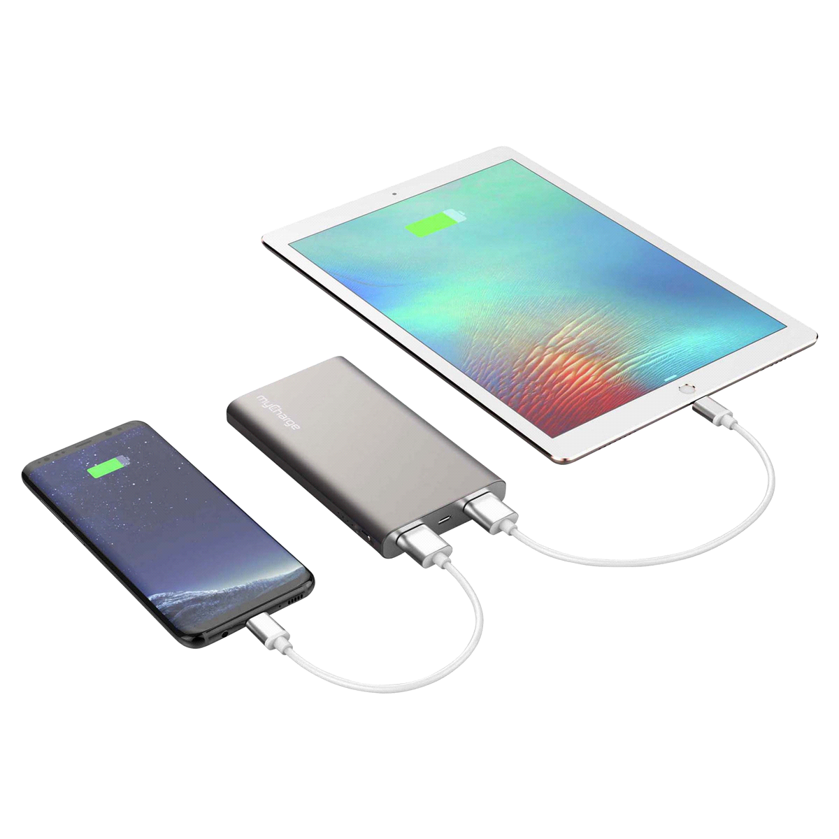 slide 3 of 3, myCharge Razor Max Power Bank 8000 mAh - Gray, 1 ct