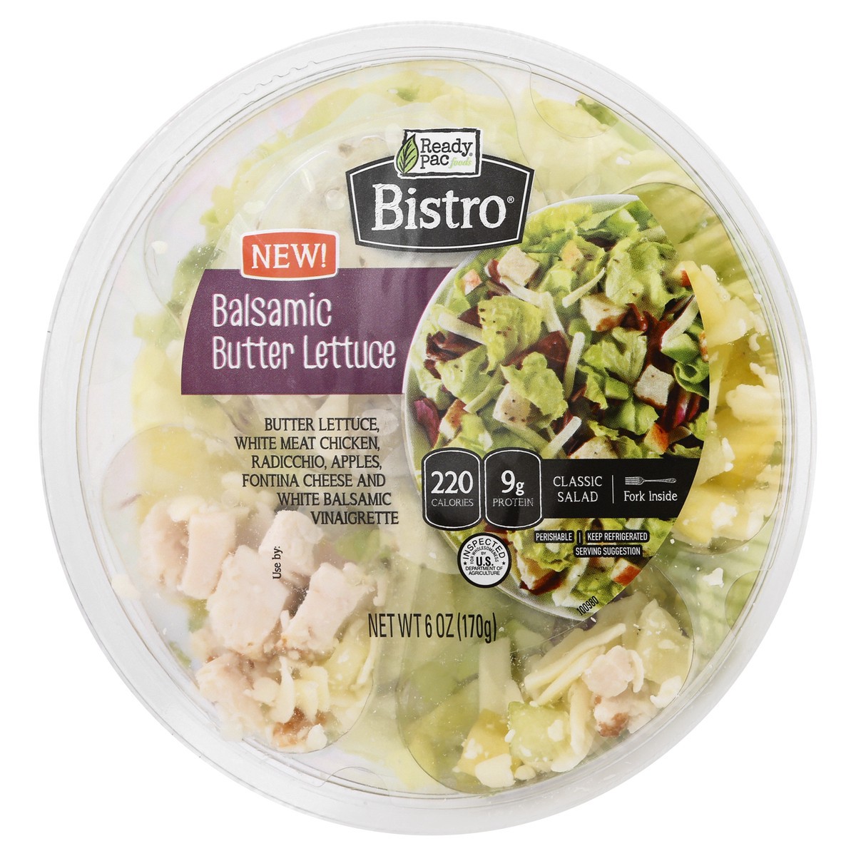 slide 4 of 10, Bistro Balsamic Butter Lettuce Classic Salad 6 oz, 6 oz