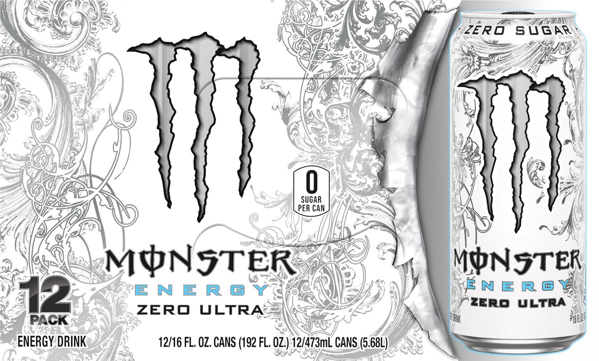slide 2 of 2, Monster Energy Zero Ultra - 12pk / 16 fl oz Cans, 16 oz