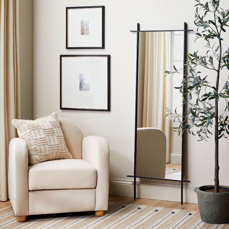 slide 2 of 3, Threshold designed w/Studio McGee 15"x15" Matted to 4"x6" Gallery Wall Frame Black/Brass - Threshold™ designed with Studio McGee: Wood, Sawtooth Back, 1 ct