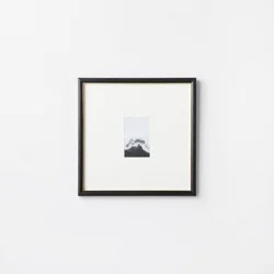 Threshold designed w/Studio McGee 15"x15" Matted to 4"x6" Gallery Wall Frame Black/Brass - Threshold™ designed with Studio McGee: Wood, Sawtooth Back