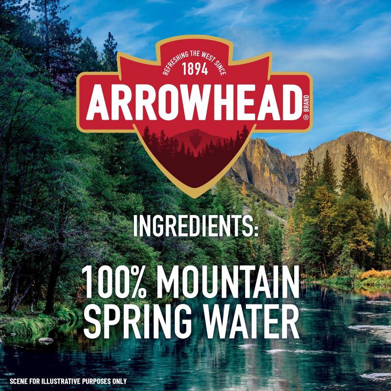 slide 11 of 12, Arrowhead 100% Natural Spring Water - 32pk/16.9 fl oz Bottles, 32 ct, 16.9 fl oz