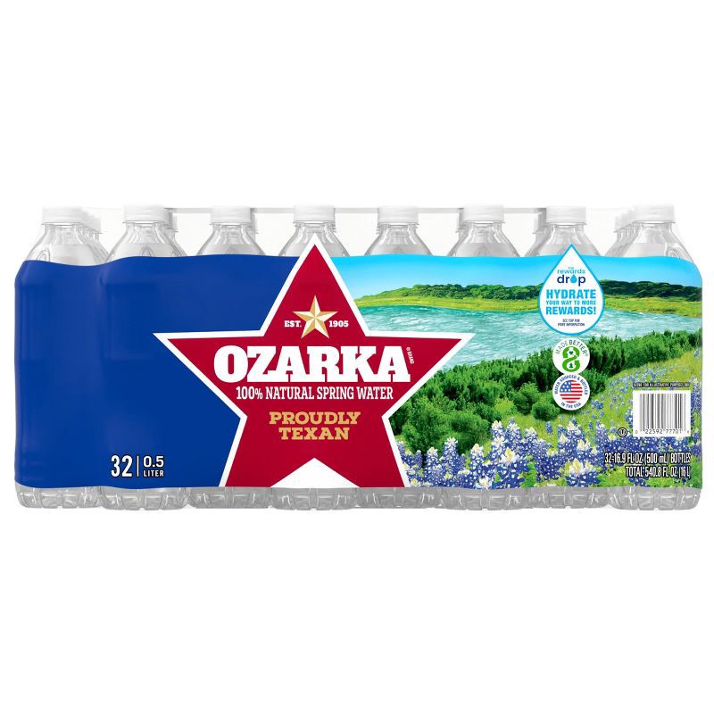 slide 3 of 10, Ozarka 100% Natural Spring Water - 32pk/16.9 fl oz Bottles, 32 ct, 16.9 fl oz