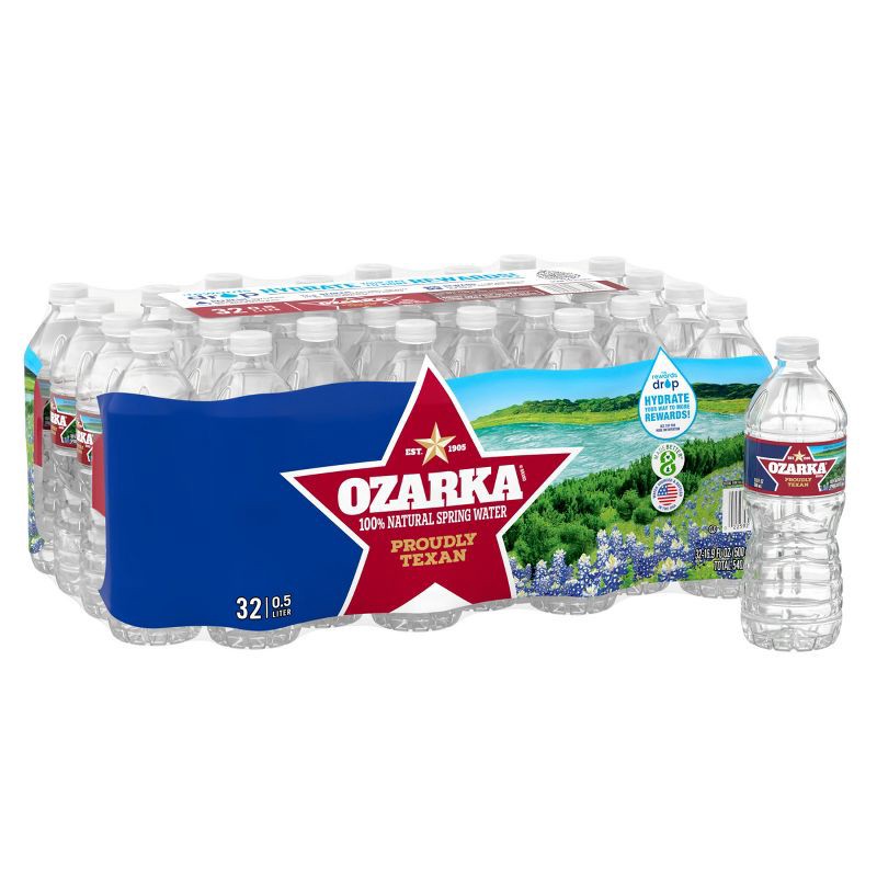 slide 1 of 10, Ozarka 100% Natural Spring Water - 32pk/16.9 fl oz Bottles, 32 ct, 16.9 fl oz