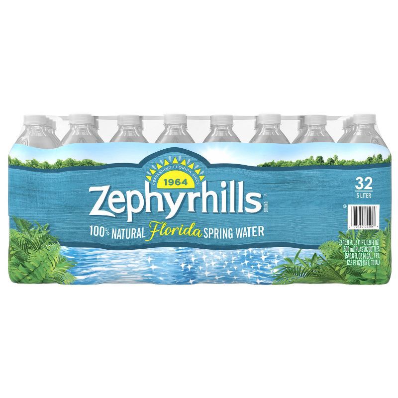 slide 8 of 10, Zephyrhills 100% Natural Spring Water - 32pk/16.9 fl oz Bottles, 32 ct, 16.9 fl oz