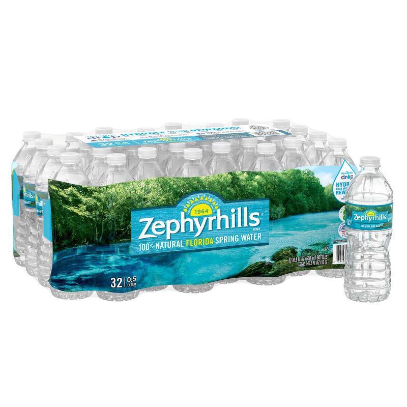 slide 1 of 10, Zephyrhills 100% Natural Spring Water - 32pk/16.9 fl oz Bottles, 32 ct, 16.9 fl oz