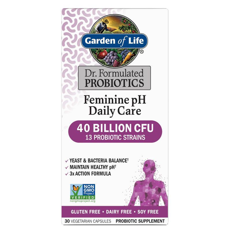 slide 1 of 6, Garden of Life Feminine pH Probiotic Capsules - 30ct, 30 ct