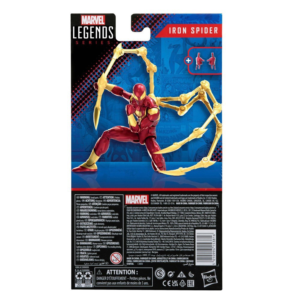 slide 3 of 7, Spider-Man Marvel Legends Series Iron Spider Action Figure, 1 ct