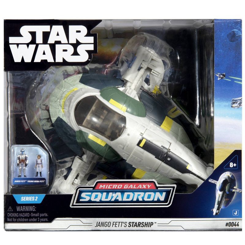 slide 4 of 4, Star Wars Micro Galaxy Squadron Jango Fett's Starship 7" Vehicle & Figures (Target Exclusive), 1 ct