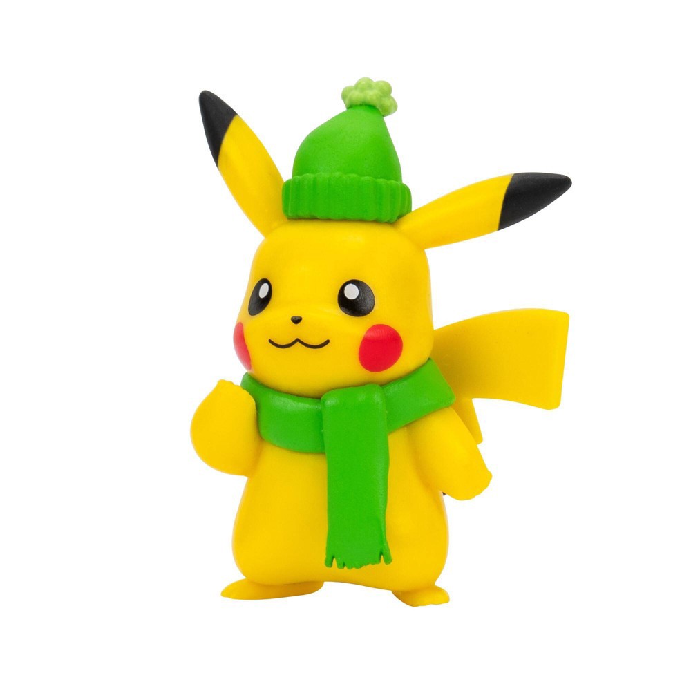 slide 2 of 7, Pokemon Battle Figure Pack Holiday Pikachu and Holiday Eevee W4 2pk, 2 ct