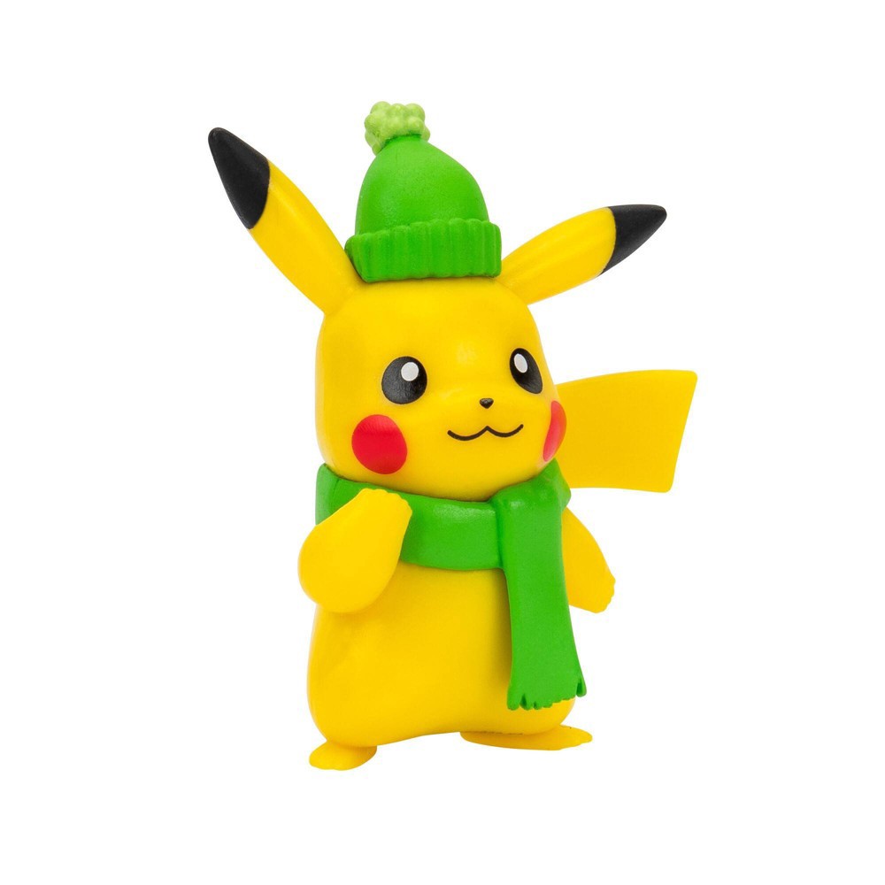 slide 3 of 7, Pokemon Battle Figure Pack Holiday Pikachu and Holiday Eevee W4 2pk, 2 ct