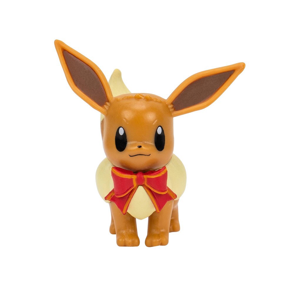 slide 4 of 7, Pokemon Battle Figure Pack Holiday Pikachu and Holiday Eevee W4 2pk, 2 ct