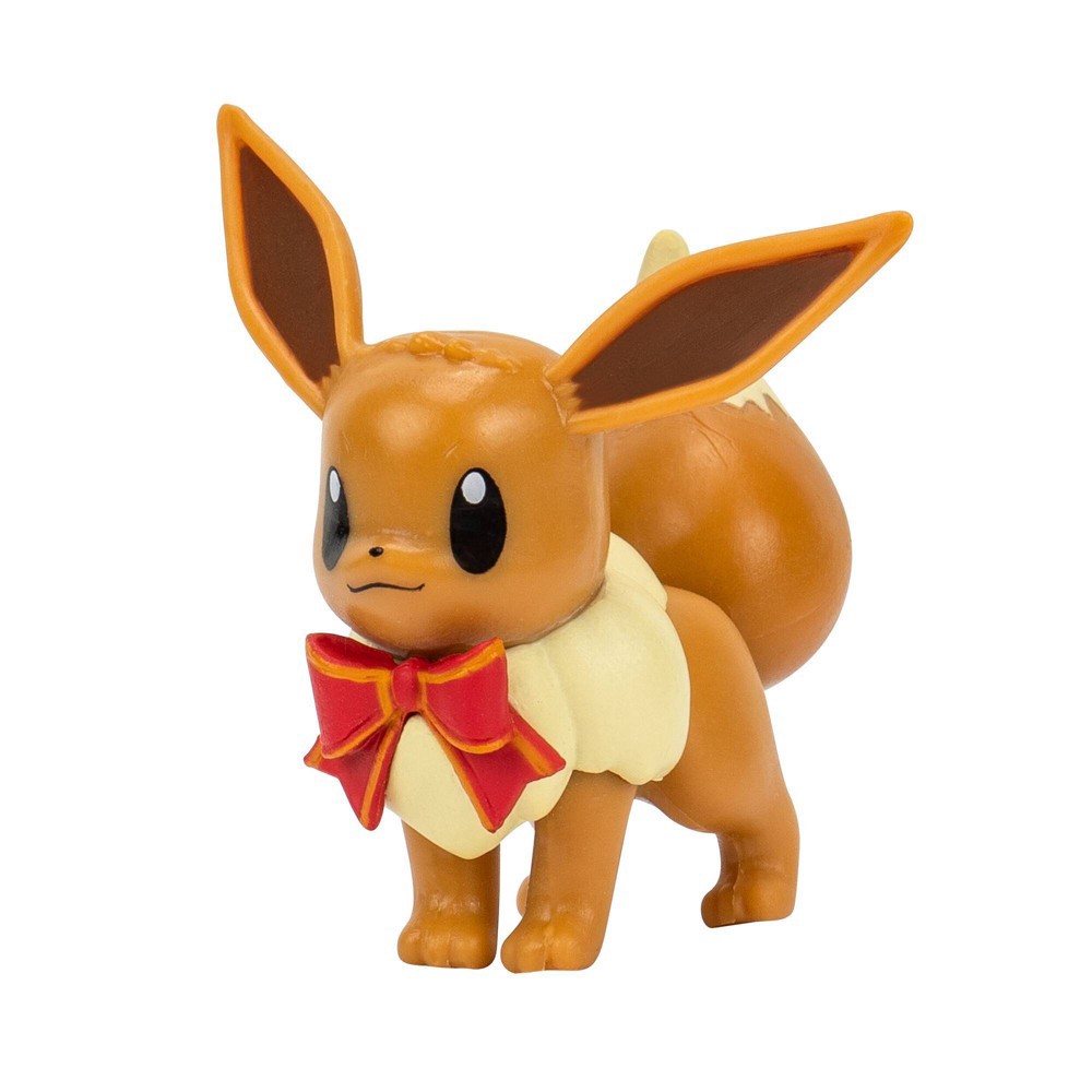 slide 7 of 7, Pokemon Battle Figure Pack Holiday Pikachu and Holiday Eevee W4 2pk, 2 ct