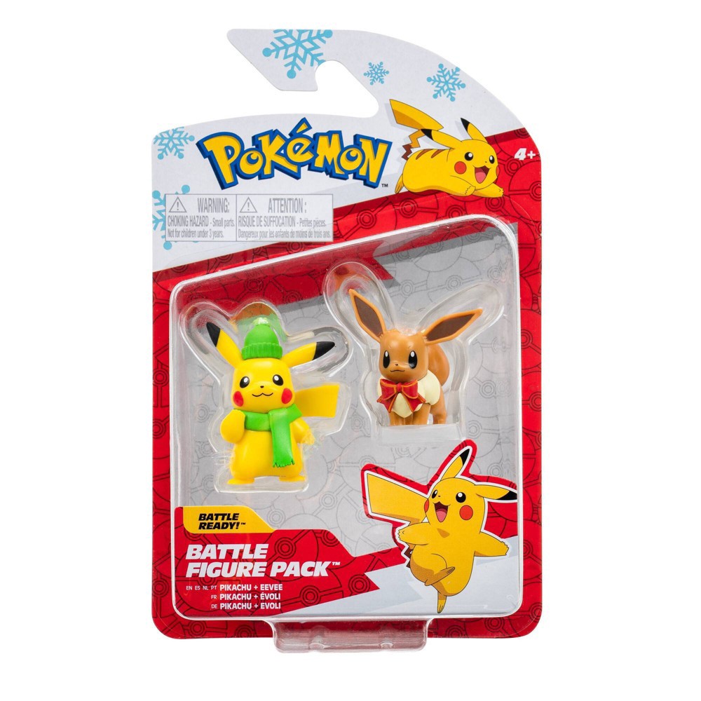 Pack of 16 Pokemon Figures Pikachu Sasha Eevee 