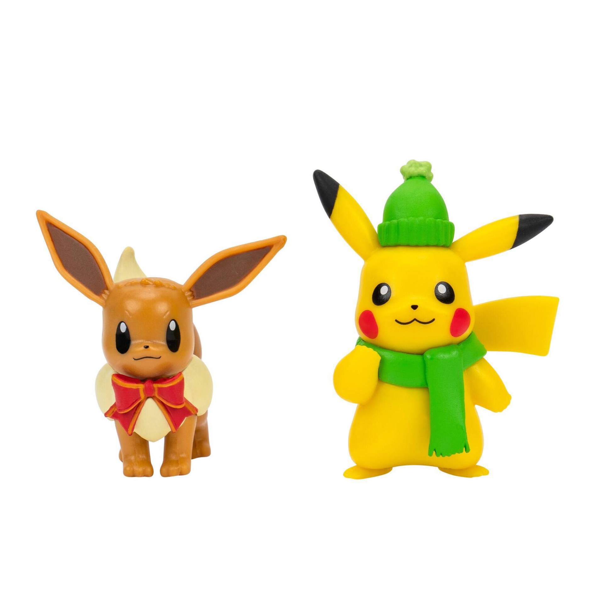 Pack of 16 Pokemon Figures Pikachu Sasha Eevee 