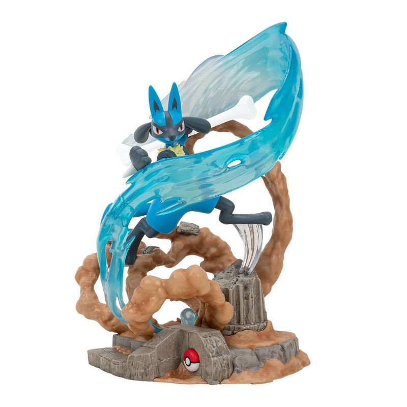 slide 1 of 1, Pokemon Deluxe 13" Lucario Collector Statue, 1 ct