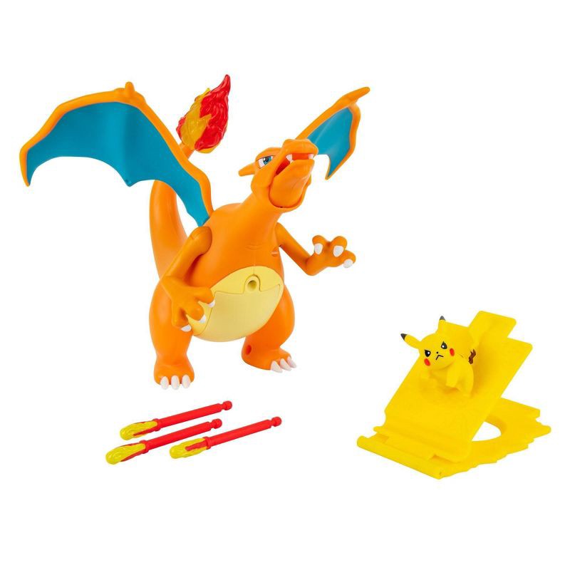 slide 3 of 12, Pokemon Deluxe Feature 6" Charizard Action Figure, 1 ct