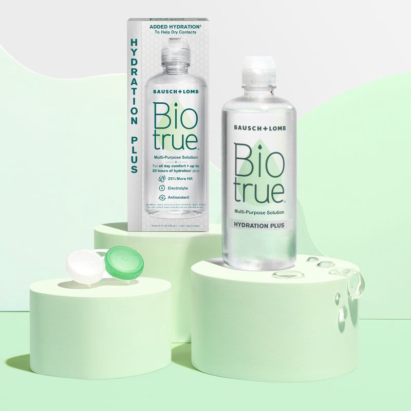 slide 2 of 8, Biotrue Hydration Plus Contact Solution for Hydrating Lens Care - 10 fl oz, 10 fl oz