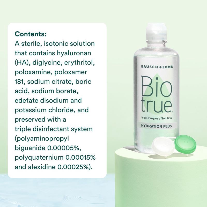 slide 8 of 9, Biotrue Hydration Plus Contact Solution for Hydrating Lens Care - 20 fl oz, 20 fl oz