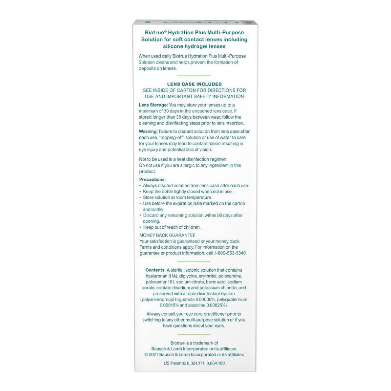 slide 9 of 9, Biotrue Hydration Plus Contact Solution for Hydrating Lens Care - 20 fl oz, 20 fl oz