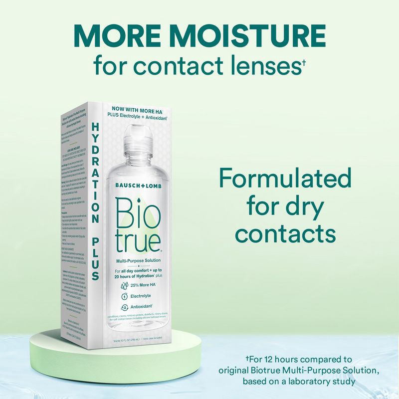 slide 9 of 13, Biotrue Hydration Plus Contact Lens Solution - 20 fl oz, 20 fl oz