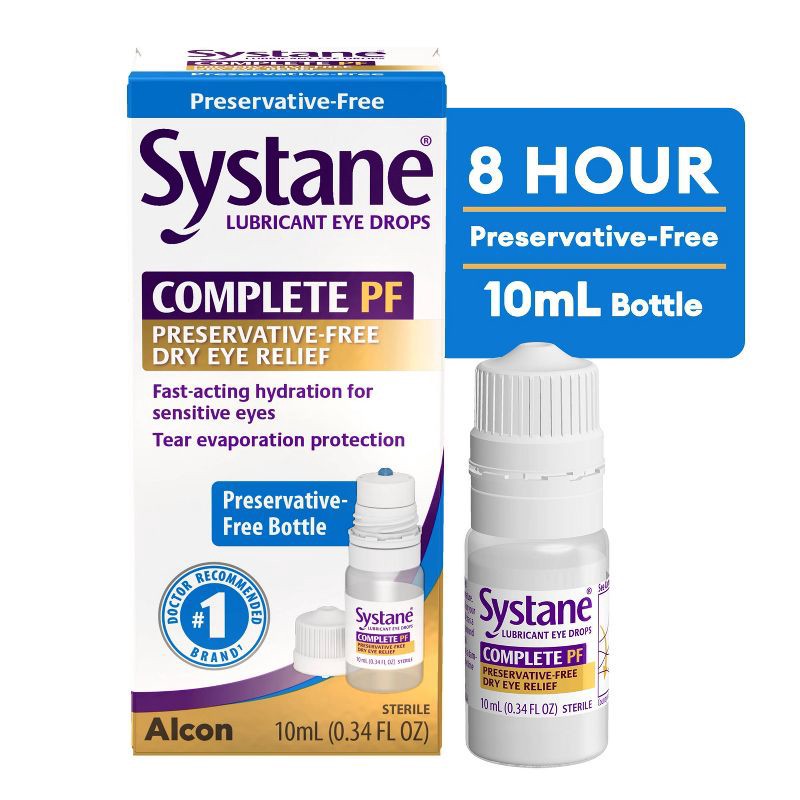 slide 2 of 8, Systane Complete Multi-Dose Preservative Free Dry Eye Drops - 0.34 fl oz, 0.34 fl oz