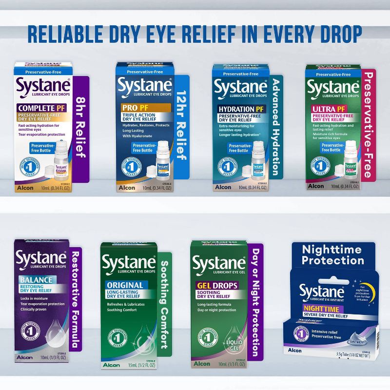 slide 7 of 8, Systane Complete Multi-Dose Preservative Free Dry Eye Drops - 0.34 fl oz, 0.34 fl oz