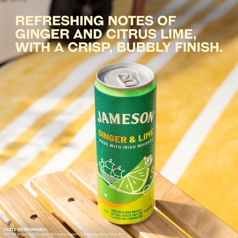 slide 2 of 10, Jameson Whiskey Lime RTD - 4pk/355ml Cans, 4 ct; 355 ml