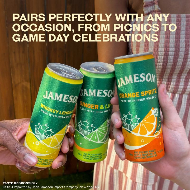 slide 4 of 10, Jameson Whiskey Lime RTD - 4pk/355ml Cans, 4 ct; 355 ml